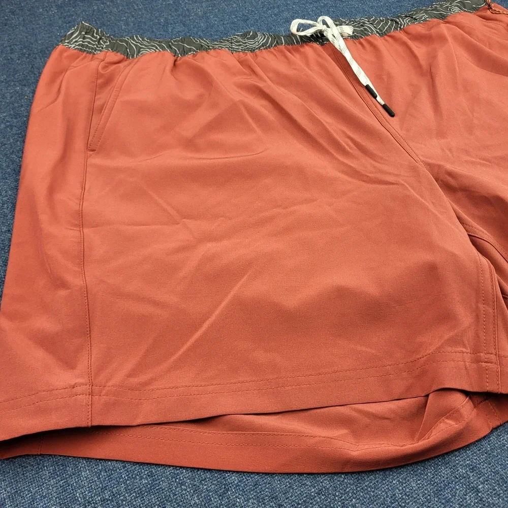 AKHG Duluth Trading Co Lost Lake 8 Inch Swim Shorts Rust Red 3XL NEW Outdoor